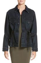 Women's Proenza Schouler Pswl Drawstring Denim Jacket - Black