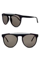Women's Smoke X Mirrors Atomic 52mm Round Sunglasses - Black/ White