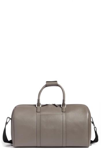 Serapian Milano Small Holdall Evolution Leather Satchel - Grey