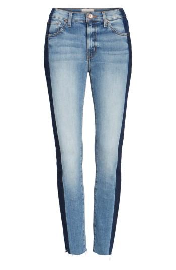 Women's Band Of Gypsies Gwen Raw Hem Girlfriend Jeans - Blue