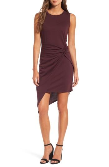 Women's Trouve Twist Front Dress - Burgundy