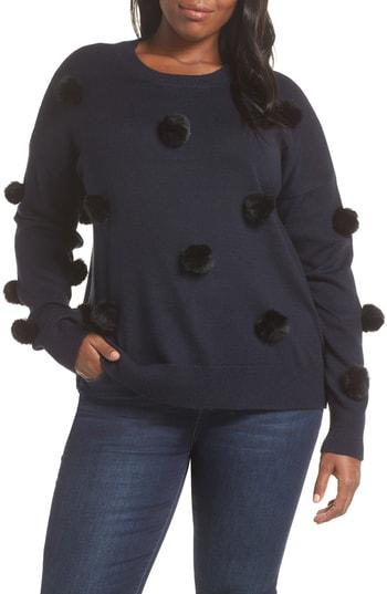 Women's Cece Pompom Pullover - Blue
