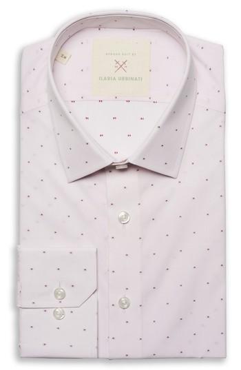 Men's Strong Suit By Ilaria Urbinati Edmond Slim Fit Dobby Dress Shirt .5r - Pink