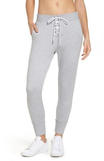 Women's Zella Lace & Repeat Crop Pants - Grey