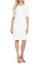 Women's Boss Hadea Textured Jersey Sheath Dress R - White