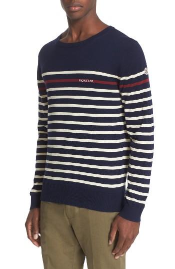 Men's Moncler Stripe Cotton Sweater