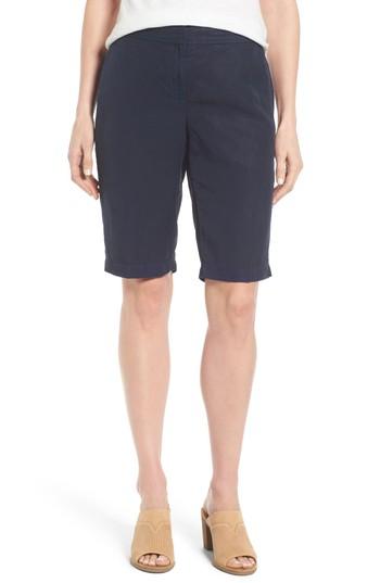 Women's Eileen Fisher Tencel & Linen Walking Shorts - Black