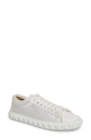 Women's Stuart Weitzman Fringe Sneaker M - White
