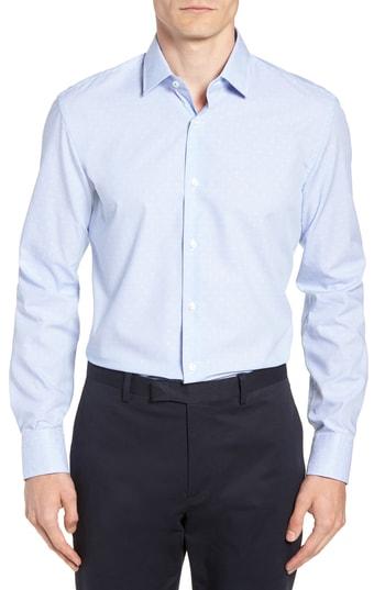 Men's Boss Jesse Slim Fit Stripe Dress Shirt .5 - Blue
