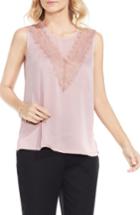 Women's Vince Camuto Lace Trim Blouse - Pink