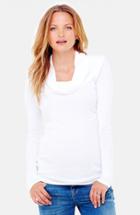 Women's Ingrid & Isabel Cowl Neck Maternity Tee - White