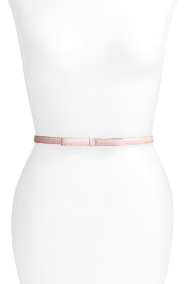 Women's Kate Spade New York Bow Skinny Patent Leather Belt