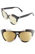 Women's Haze Voz 55mm Cat Eye Sunglasses - Black
