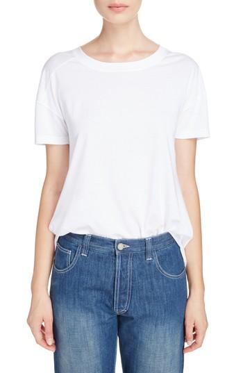 Women's Loewe Logo Stamp Tee - White