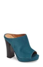 Women's Shellys London Trent Peep-toe Platform Mule Eu - Green