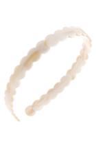 France Luxe Scallop Headband, Size - White