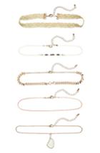 Women's Bp. Set Of 5 Assorted Choker Necklaces