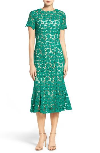 Women's Shoshanna Guipure Lace Midi Dress