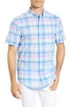 Men's Vineyard Vines Lagoon Pond Classic Fit Plaid Sport Shirt - Purple