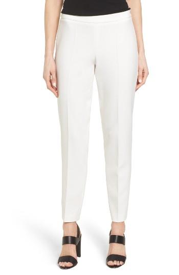 Women's Boss 'tiluna' Slim Leg Ankle Trousers - White