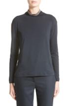 Women's Fabiana Filippi Stretch Jersey Turtleneck Top Us / 44 It - Blue