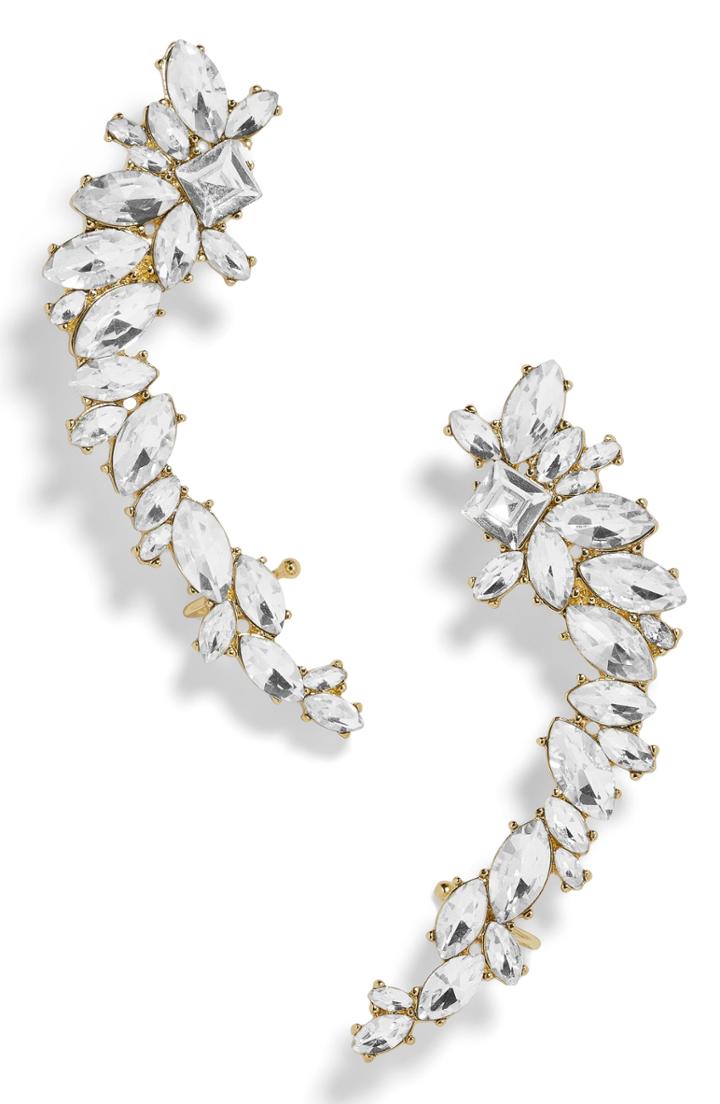 Women's Baublebar Large Crystal Crawler Earrings