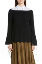 Women's Robert Rodriguez Off The Shoulder Wool & Cashmere Sweater - Black