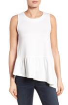 Women's Gibson Asymmetrical Ruffle Hem Top - Ivory