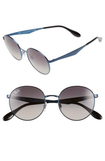 Women's Ray-ban Highstreet 51mm Round Sunglasses - Royal Blue