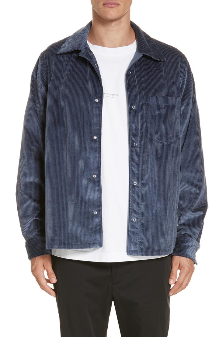 Men's Acne Studios Corduroy Jacket Eu - Blue