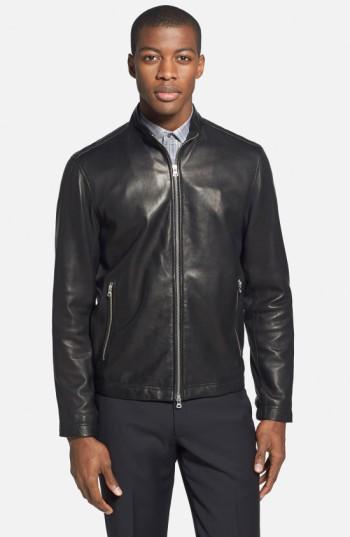Men's Theory 'morvek L.kelleher' Sheepskin Leather Jacket, Size - Black