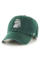 Men's 47 Brand Collegiate Clean Up Michigan State Spartans Ball Cap - Green