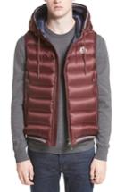 Men's Moncler Ammiens Hooded Down Vest - Red
