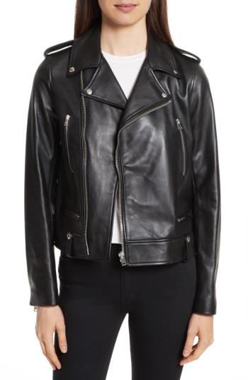 Women's Joseph Ryder Leather Biker Jacket Us / 36 Fr - Black