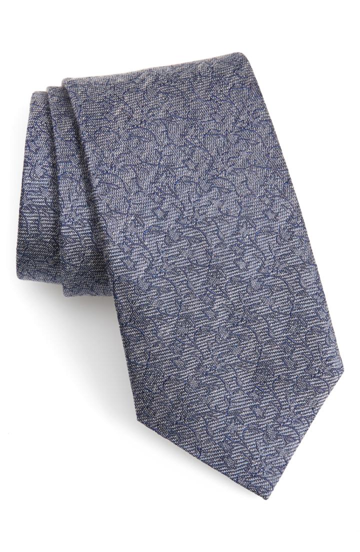 Men's John Varvatos Star Usa Floral Tie, Size - Blue