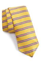 Men's Nordstrom Men's Shop Sunset Stripe Silk Tie, Size - Yellow