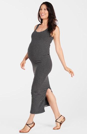 Women's Tees By Tina Micro Stripe Maternity Dress