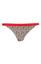 Women's Topshop Leopard Print Bikini Bottoms Us (fits Like 0) - Beige