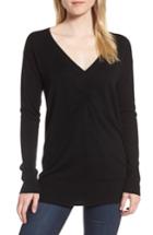 Women's Trouve Ruched Sweater, Size - Black