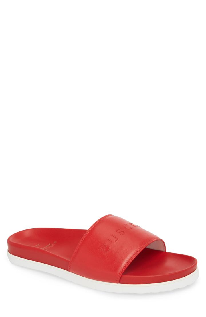 Men's Buscemi Embossed Logo Sport Slide Us / 42eu - Red