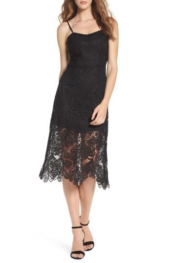 Women's Nsr Lace Midi Dress - Black