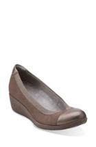 Women's Clarks 'petula Sadie' Cap Toe Wedge .5 W - Beige