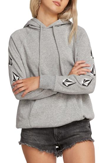 Women's Volcom Deadly Stones Hoodie - Grey