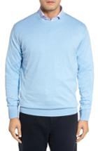 Men's Peter Millar Crown Soft Cotton & Silk Sweater - Blue