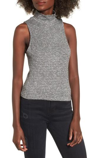 Women's Love, Fire Smocked Knit Tank Top - Grey