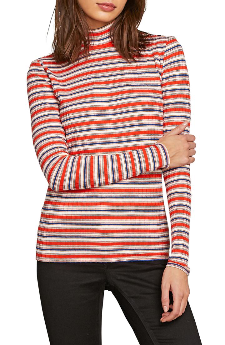 Women's Volcom Tail Slide Stripe Mock Neck Tee