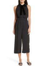 Women's Kate Spade New York Mixed Velvet Crop Jumpsuit - Black
