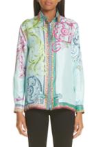 Women's Versace Collection Ferris Wheel Print Silk Blouse