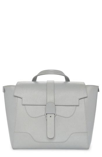 Senreve Maestra Pebbled Leather Satchel - Brown
