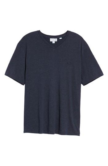 Men's Lacoste V-neck T-shirt (xl) - Blue